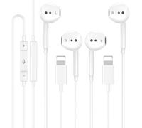 Lot de 2 écouteurs filaires pour iPhone, microphone intégré et contrôle du volume, casques de réduction du bruit, compatibles avec iPhone 14/13/12/11/XR/XS/X/8/7/SE/Pro/Pro Max/compatible avec tous