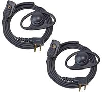 Lot De 2 Écouteurs Radio Avec Microphone Ptt En Forme De D - 2 Broches - Pour Midland G9 G7 Pro G8 G9 G5 G6 Xt60 Xt70 M24 M48 M99 Gxt550 Gxt650 Alan39 Alan42 Xtr Security Two Way Radio[X706]
