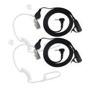 Lot de 2 écouteurs radio de sécurité avec microphone PTT, 1 broche 2,5 mm compatible avec Talkie Walkie TL-KR T92 H2O T82 T62 T60 XT180 et Co-b-ra - Casque avec tube acoustique à air