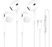 Lot de 2 écouteurs USB C filaires de type C pour iPhone 15 HiFi stéréo réduction du bruit avec micro et contrôle du volume, pour Samsung Galaxy S23 S22 S21 S20, iPhone 15/16/Pro, Google Pixel, OnePlus