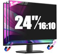 Lot de 2 écrans de confidentialité magnétiques pour écran d'ordinateur de 61 cm avec filtre anti-lumière bleue amovible anti-reflet et bouclier anti-espion - Film de protection des yeux pour PC de