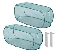 Lot de 2 écrans de protection pour d'extérieur, clôture légère qui empêche les dommages causés par le picage grâce à un filet fin, convient pour les plates-bandes surélevées, les vergers, les