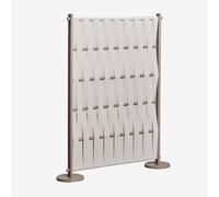 Lot de 2 écrans en aluminium et corde Tunas Beige Crème 105 x 150 cm
