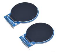 Lot de 2 écrans TFT ronds de 28" pour modules d'affichage LCD avec résolution 240 x 240, angle de vue complet IPS, double rétroéclairage LED blanc et plage de tension de fonctionnement 3 5 V (soudure)