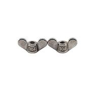 Lot de 2 écrous à ailettes M20 en acier inoxydable 304 - Fermoir torsadé à la main - Écrou papillon en forme d'aile - Matériel de bricolage