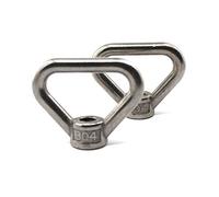Lot de 2 écrous à œil triangulaires M14 en acier inoxydable 304 très résistants