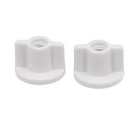Lot de 2 écrous arrière à vis de 6 mm pour couvercle de toilette - Accessoires en plastique blanc compatibles avec vis de 6 mm