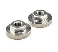 Lot de 2 écrous de meuleuse d'angle à filetage M10 pour filetage de broche de 10 mm - Écrou de verrouillage en acier - Écrou de verrouillage automatique - Mandrin de rechange