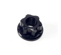Lot de 2 écrous de moyeu de roue arrière classiques M10 x 1,0 en alliage d'aluminium pour vélo à vitesse unique Bleu (sans logo noir)