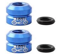 Lot de 2 écrous de valve de vélo M6 sous vide pour pneu de vélo Mountain Road Bike Accessoires (bleu)