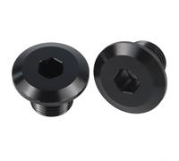 Lot de 2 écrous de verrouillage pour essieu de roue avant, alliage d'aluminium 6061, pièces de rechange anodisées usinées CNC, ajustement précis pour la modification de moto tout-terrain (noir)