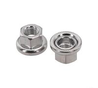 Lot de 2 écrous de vis de vélo argentés foncés pour moyeu de vélo à pignon fixe M9 M10 3/8" - Kit d'accessoires de vélo (2 pièces 3/8)