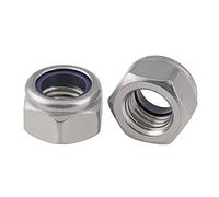 Lot de 2 écrous en nylon hexagonaux M20 x 1,5 mm en acier inoxydable à filetage fin
