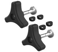 Lot de 2 écrous et boulons de poignée de tondeuse à gazon - Boulons de poignée triangulaires de rechange pour Honda, Murray, Ryobi et autres tondeuses à gazon - Écrou papillon durable, joint et pièces