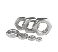 Lot de 2 écrous hexagonaux en acier inoxydable M7 M11 M13 M15 M17 304 Écrous hexagonaux fins à filetage fin M17 x 1,5 mm x 8 mm (2 pièces)