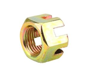Lot de 2 écrous hexagonaux fendus M10/M12/M14/M16/M20, écrou crénelé for rotule d'essieu arrière moto 50cc à 250cc(M14)
