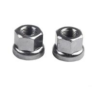 Lot de 2 écrous M9 pour roue de vélo M10 - Écrous de moyeu en acier pour vélo de montagne, vélo de route, vélo fixie, roue avant et arrière - Argenté (M9)