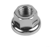 Lot de 2 écrous M9 pour roue de vélo M10 - Écrous de moyeu en acier pour vélo de montagne, vélo de route, vélo fixie, roue avant et arrière - Argenté (M10)