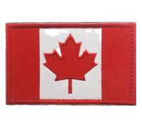 Lot de 2 écussons avec fermeture Scratch - Motif drapeau de l'Amérique du Nord et de l'Amérique du Sud