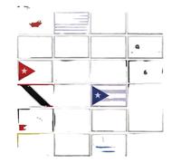 Lot de 2 écussons avec fermeture Scratch - Motif drapeau de l'Amérique du Nord et de l'Amérique du Sud