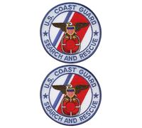 Lot de 2 écussons brodés à coudre et à coudre SAR US Coast Guard