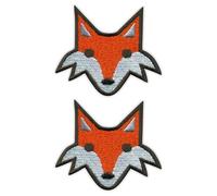 Lot de 2 écussons brodés à coudre Motif renard rusé