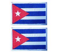 Lot de 2 écussons brodés avec drapeau de Cuba AliPlus