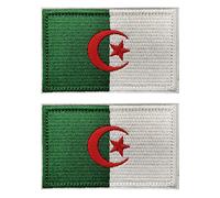 Lot de 2 écussons brodés avec drapeau de l'Algérie et boucle
