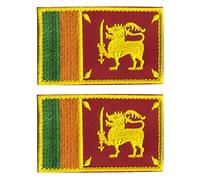 Lot de 2 écussons brodés avec drapeau du Sri Lanka par AliPlus