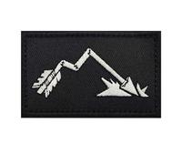 Lot de 2 écussons brodés avec motif tête de mort et flèche brisée