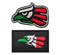 Lot de 2 écussons brodés en forme d'aigle mexicain et militaire AliPlus (Hecho en Mexico 01)