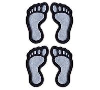 Lot de 2 écussons brodés pieds nus pied gauche et droit à coudre