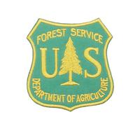 Lot de 2 écussons brodés US Forest Service Department of AGRICULTRARE Style Punk Tactique Crochet Badge Utilisé pour Gilet et Sac à Dos Vêtements