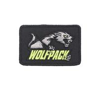 Lot de 2 écussons brodés Wolfpack style punk, crochet tactique, utilisé pour gilet et sac à dos vêtements