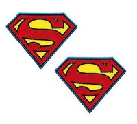 Lot de 2 écussons compatibles avec Super-Man Hook and Loop Patch - Pour costume - Pour vêtements, sac à dos, uniforme - Gilet - Accessoire tactique