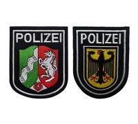 Lot de 2 écussons de police, de police fédérale, d'écussons de police pour officier, police fédérale, écussons de police, autocollants de police, uniformes de garde