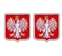 Lot de 2 écussons polonais - Pologne - Standard - À coudre - Écusson brodé