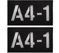 Lot de 2 écussons réfléchissants avec panneau d'appel infrarouge infrarouge personnalisable A4-1 - Emblème tactique militaire tactique moral pour vêtements et sac à dos - 9,9 x 5,9 cm