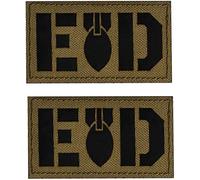 Lot de 2 écussons réfléchissants EOD - 8 x 5 cm