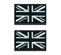 Lot de 2 écussons réfléchissants infrarouge infrarouge pour uniforme militaire militaire sac à dos veste gilet motard voyage (noir)