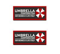 Lot de 2 écussons tactiques compatibles avec Umbrella Corporation Resident Evil - Écusson avec Hook and Loop- Patch militaire pour vêtements, sac à dos, uniforme, gilet, veste, harnais pour chien