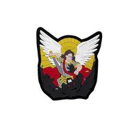 Lot de 2 écussons tactiques en PVC avec motif ailes d'ange, 8,9 x 7,1 cm, gris