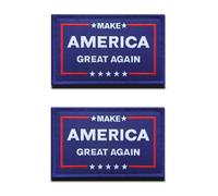 Lot de 2 écussons tactiques « Make American Great Again » Trump 2024 - Pour vêtements, sac à dos, uniforme, gilet, harnais pour chien, tactique, extérieur, motard - Décoration
