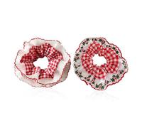 Lot De 2 Élastiques À Cheveux À Carreaux Rouges, Élastiques À Cheveux Créatifs Et À La Mode, Couvre-Chef Tendance Pour Femme, Accessoires Pour Cheveux