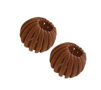 Lot de 2 élastiques à cheveux résistants à l'usure en forme de nid d'oiseau pour queue de cheval, pinces à cheveux pour femmes, rouge