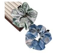 Lot de 2 élastiques à cheveux style rétro, motif peinture l'huile, fée la forêt, belle queue Doux pour les cheveux contre la casse(Color3)