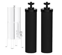 Lot de 2 éléments de purification noirs certifiés NSF/ANSI 42, pour filtres à eau BB9-2®, compatibles avec le système de filtration par gravité Berkey, remplacement pour filtre noir Berkey