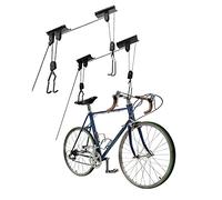 Lot de 2 élévateurs de vélo avec poulie | Suspension de vélo pour montage au plafond | Charge maximale - 20 kg | Support plafond pour vélo électrique | élévateur de plafond pour vélo électrique avec