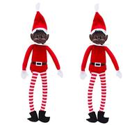 Lot de 2 - Elfes Behavin Badly 30,5 cm Elfe de Couleur avec Visage en Vinyle et Corps Doux - Elfe Coquin de Noël