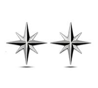 Lot de 2 Emblème Étoile de Voiture pour Toyota Auris Touring Sports 2 E180 Facelift I 2015-2019 Logo 3D Boussole Badge Autocollant Décoration de Coffre Extérieur en Métal,Silver